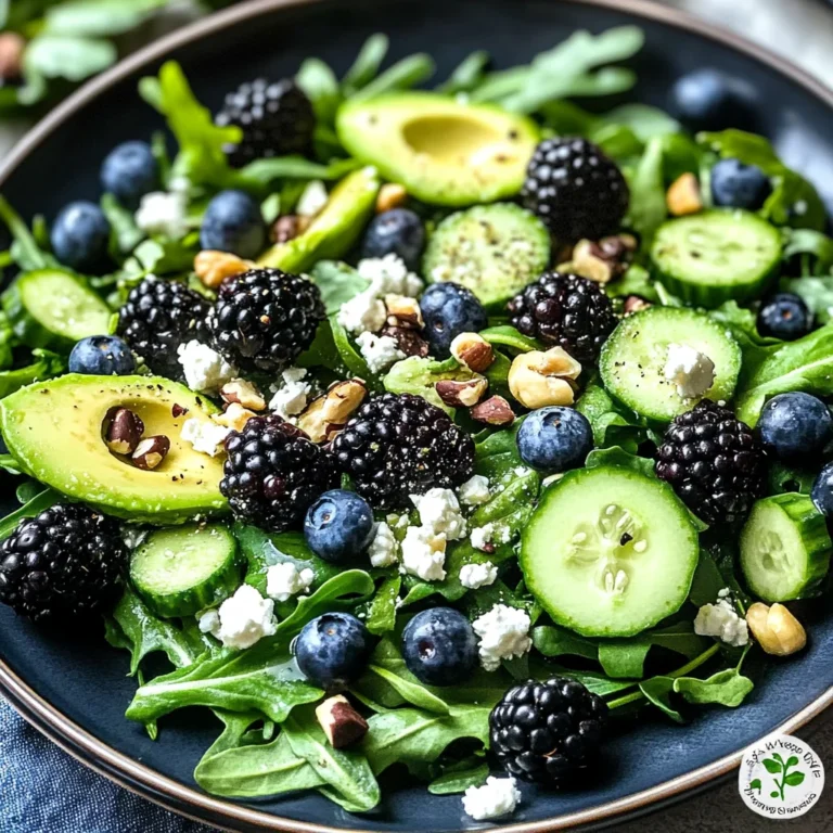 Blackberry, Avocado and Arugula Salad