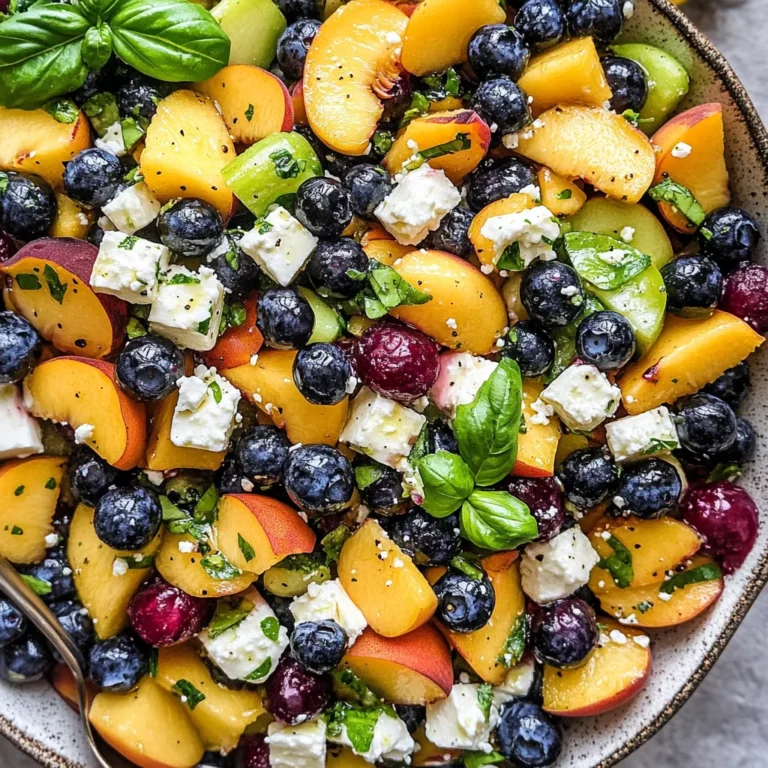 Blueberry Peach Feta Salad