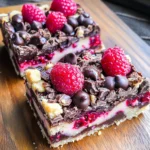 Dark Chocolate Raspberry Pie Bars