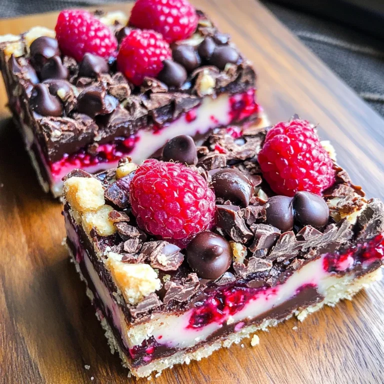 Dark Chocolate Raspberry Pie Bars