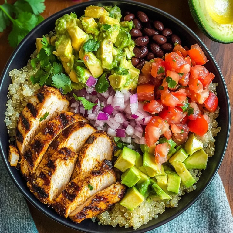 Grilled Chicken Burrito Bowls with Avocado Salsa