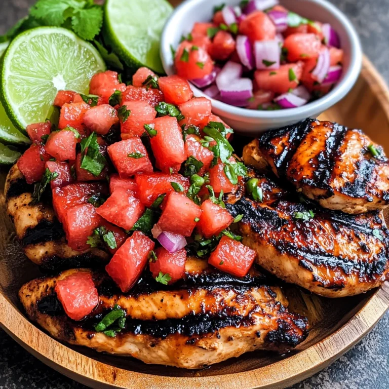 Grilled Honey Lime Chicken with Watermelon Salsa