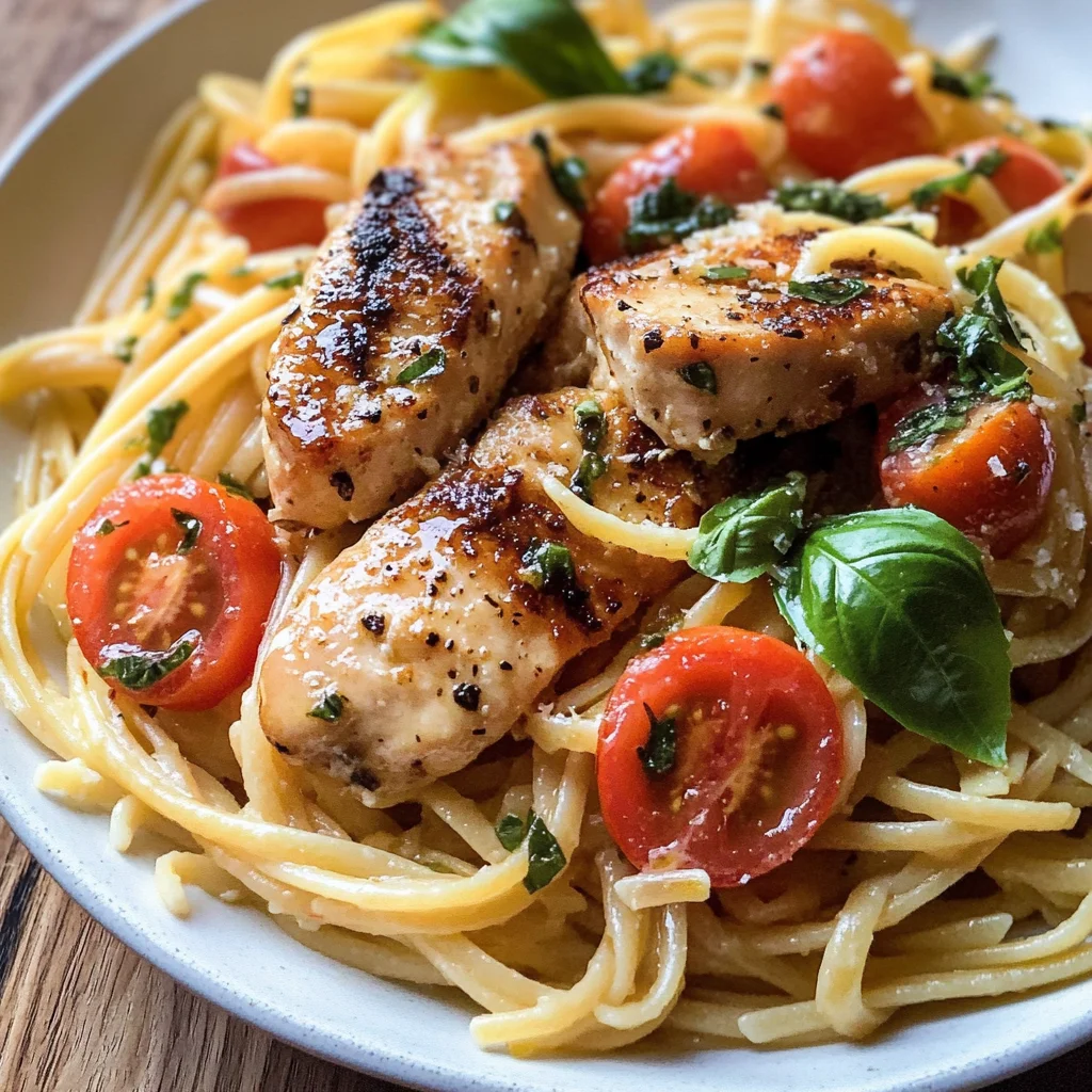 Lemon Basil Chicken Pasta