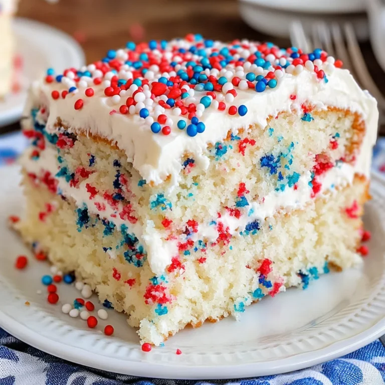 Patriotic Funfetti Cake