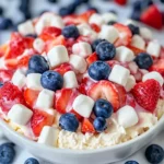 Red, White, and Blue Cheesecake Salad