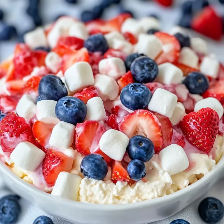 Red, White, and Blue Cheesecake Salad