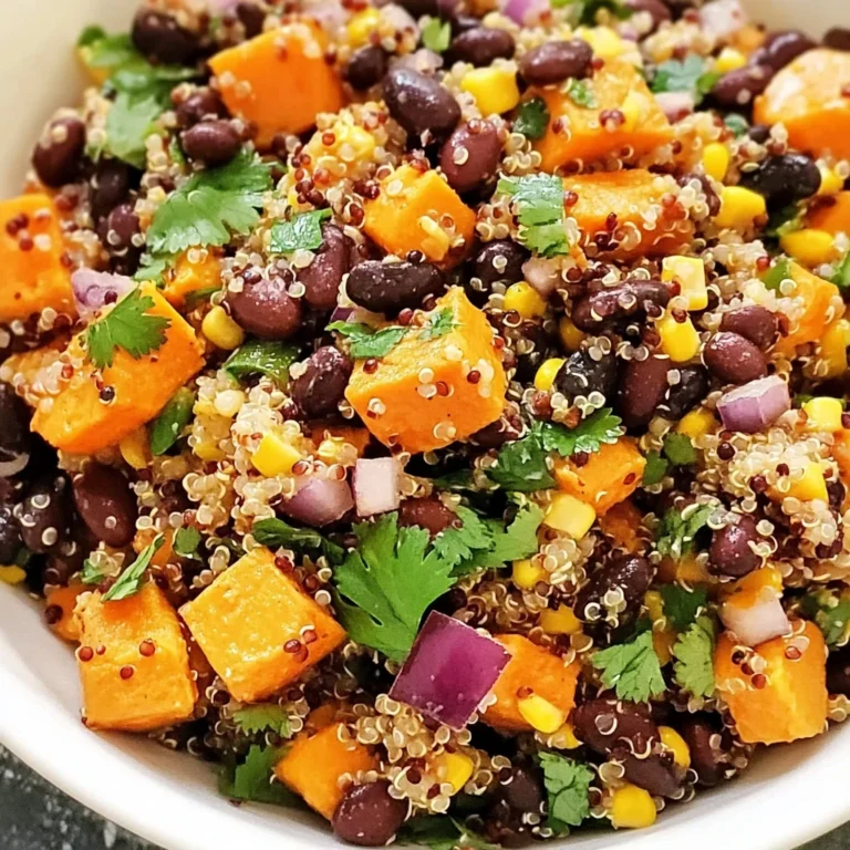 Roasted Sweet Potato Black Bean Quinoa Salad recipe
