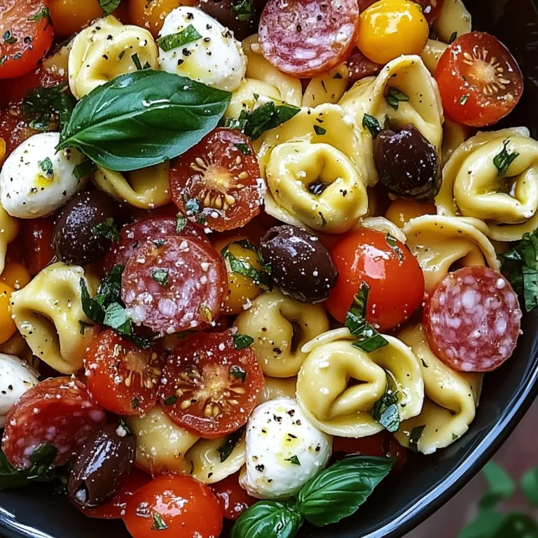 Salami-Mozzarella Tortellini Pasta Salad