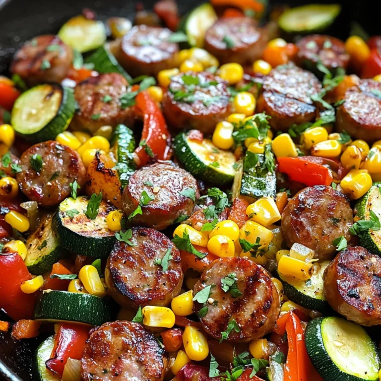 Sausage and Veggies Skillet - 30 Minute, One-Pan Meal