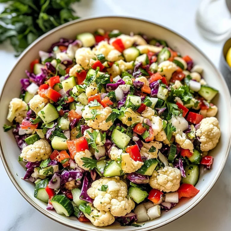 Tender Mediterranean Cauliflower Salad