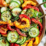 Viral TikTok Cucumber & Bell Pepper Salad