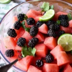 Watermelon Blackberry Lime Salad
