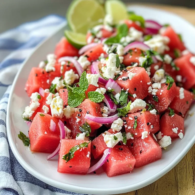 Watermelon Mint Feta Salad