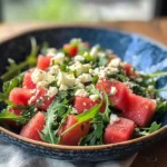Watermelon Salad with Arugula, Feta, & Fresh Herbs