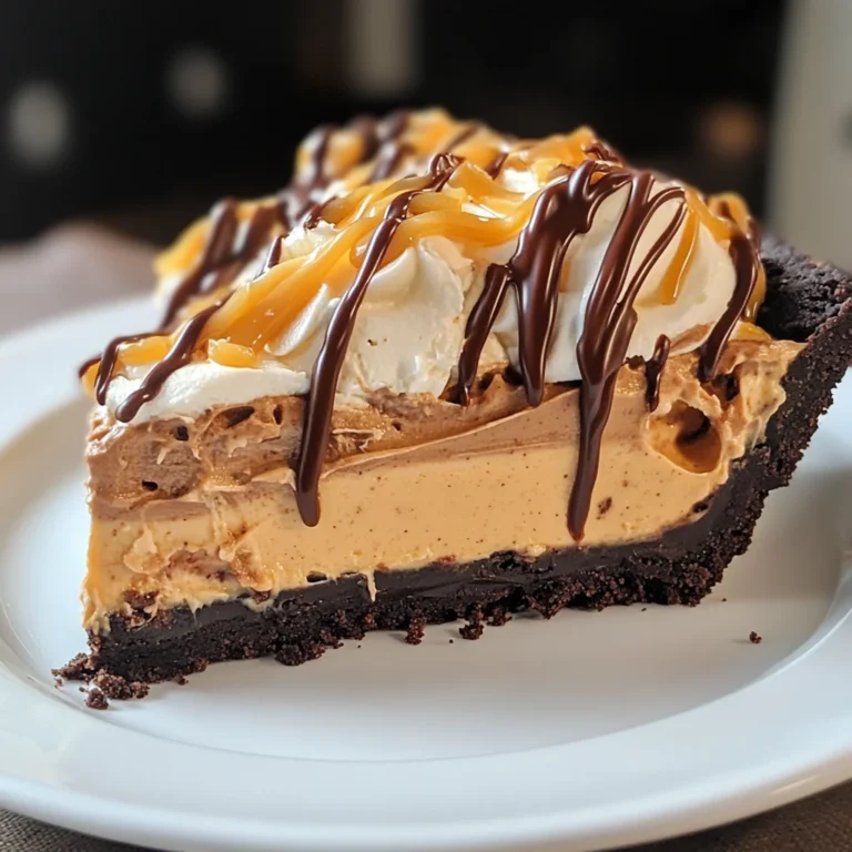 Chocolate Peanut Butter Caramel Mousse Pie