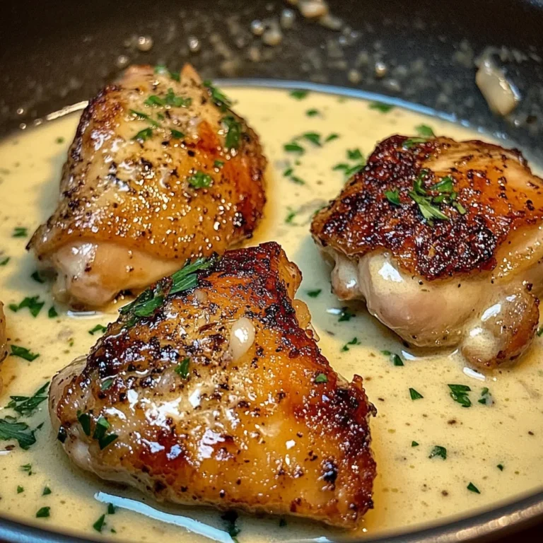 Creamy Garlic Butter Chicken Thighs