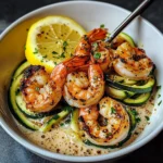 Garlic Shrimp Bowl With Zucchini Noodles & Lemon Butter