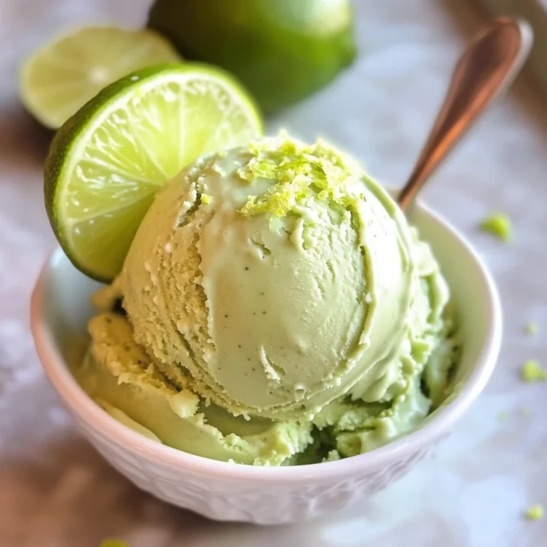 Key Lime Avocado Vegan Ice Cream