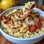 Lemon Garlic Shrimp & Orzo Bowl