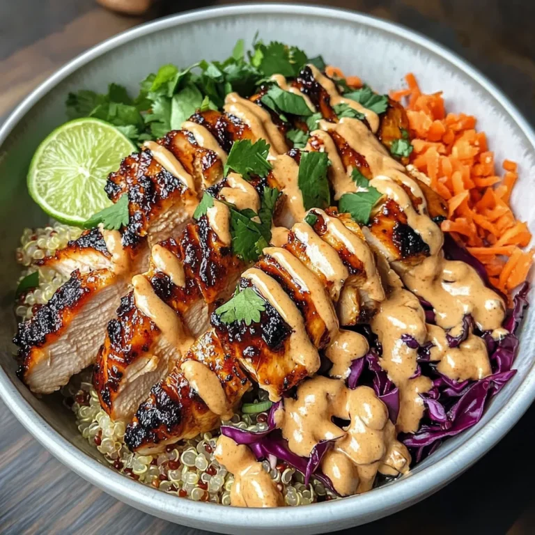 Sweet Chili Chicken Bowl With Coconut Lime Drizzle